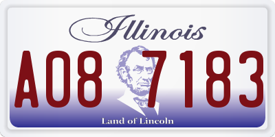 IL license plate A087183