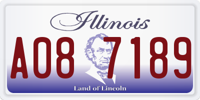 IL license plate A087189