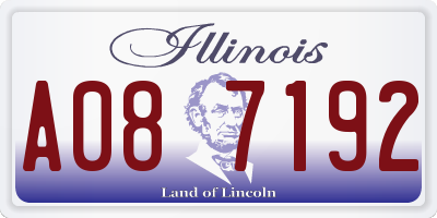 IL license plate A087192
