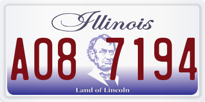 IL license plate A087194