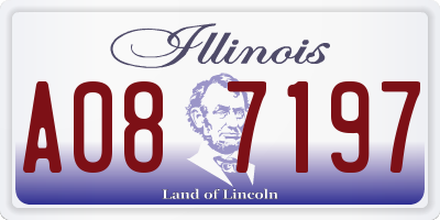 IL license plate A087197