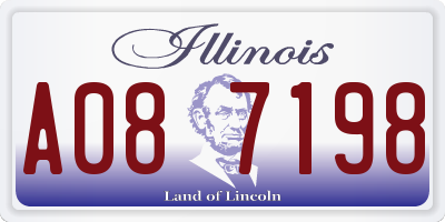 IL license plate A087198