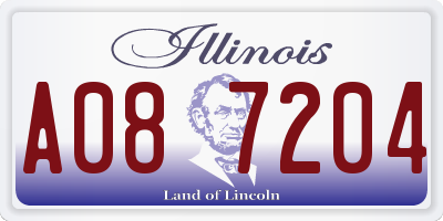 IL license plate A087204