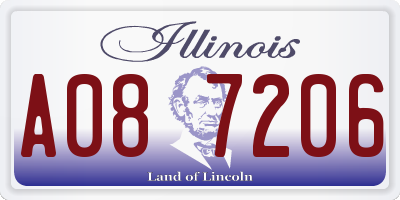 IL license plate A087206