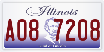 IL license plate A087208