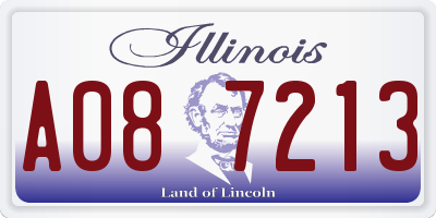 IL license plate A087213