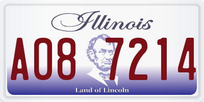 IL license plate A087214