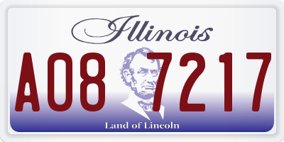 IL license plate A087217