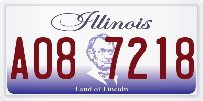 IL license plate A087218