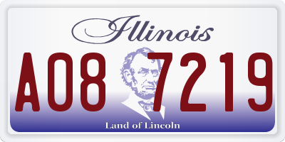 IL license plate A087219