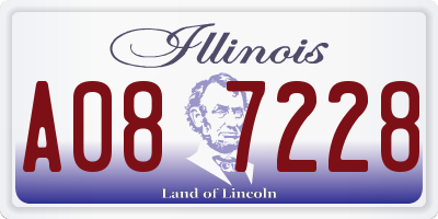 IL license plate A087228