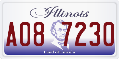 IL license plate A087230