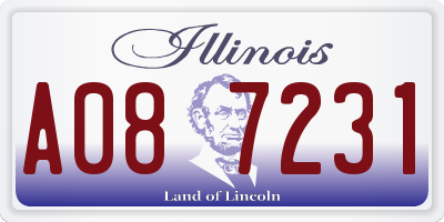 IL license plate A087231
