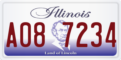 IL license plate A087234
