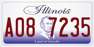 IL license plate A087235