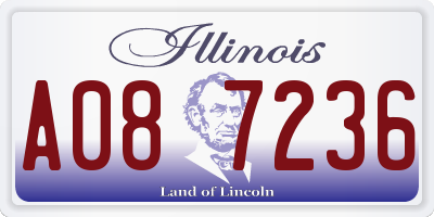 IL license plate A087236