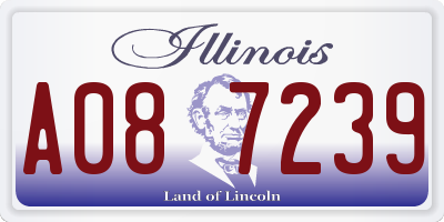 IL license plate A087239