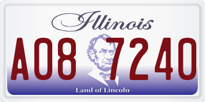 IL license plate A087240