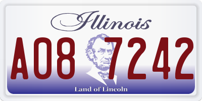 IL license plate A087242