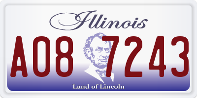 IL license plate A087243