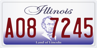 IL license plate A087245