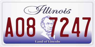 IL license plate A087247
