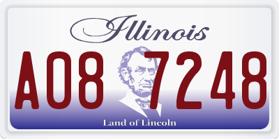 IL license plate A087248