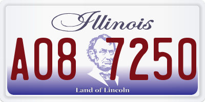 IL license plate A087250