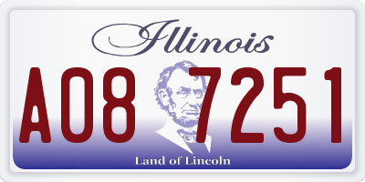 IL license plate A087251
