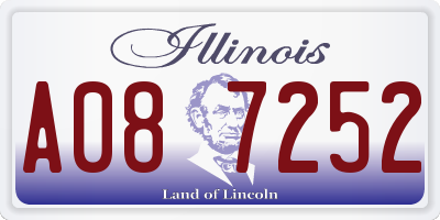 IL license plate A087252