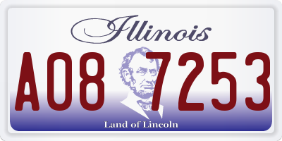 IL license plate A087253