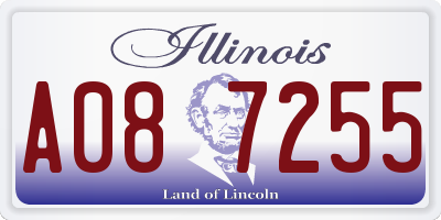 IL license plate A087255