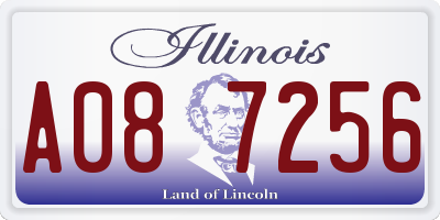IL license plate A087256