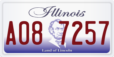 IL license plate A087257