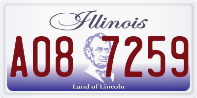 IL license plate A087259