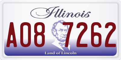 IL license plate A087262