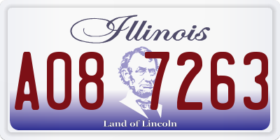 IL license plate A087263
