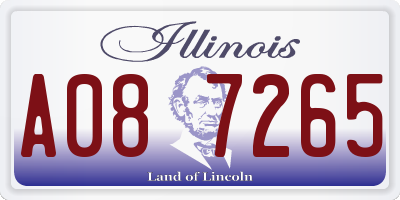 IL license plate A087265