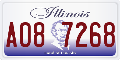 IL license plate A087268