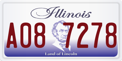IL license plate A087278
