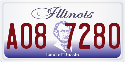 IL license plate A087280