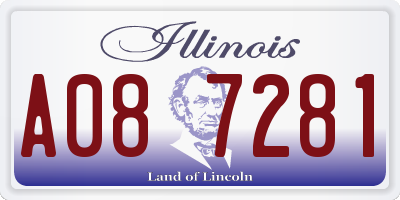 IL license plate A087281