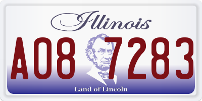 IL license plate A087283