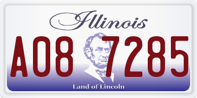 IL license plate A087285