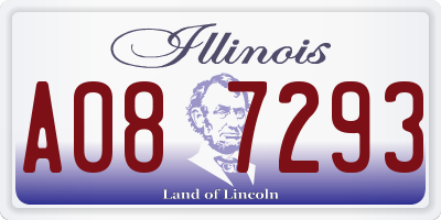IL license plate A087293