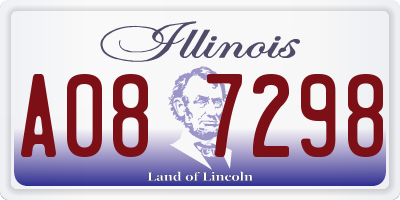 IL license plate A087298