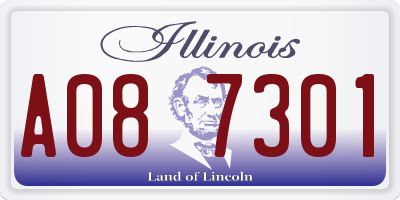 IL license plate A087301