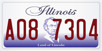 IL license plate A087304
