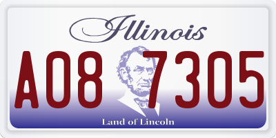 IL license plate A087305