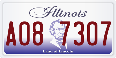 IL license plate A087307